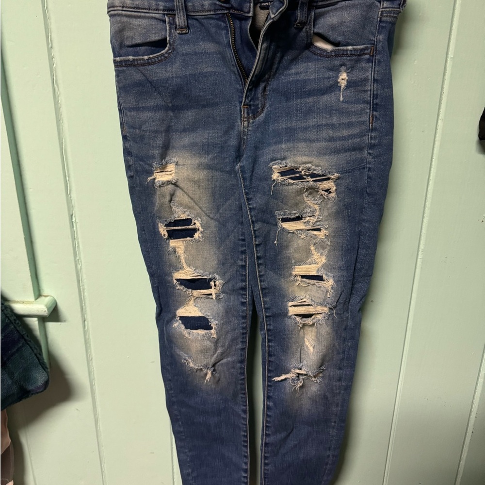 Distressed Blue Women's Jeans